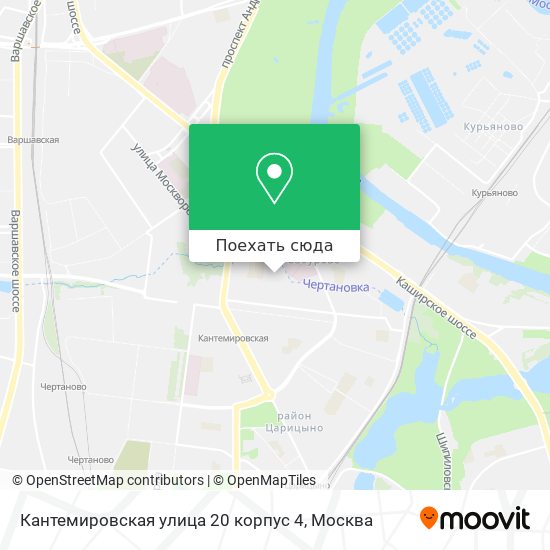 Карта Кантемировская улица 20 корпус 4