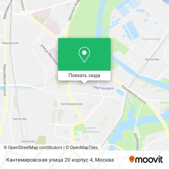Карта Кантемировская улица 20 корпус 4