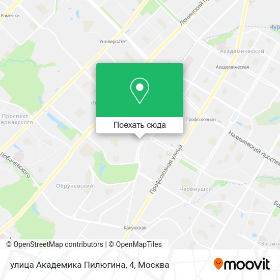 Карта улица Академика Пилюгина, 4