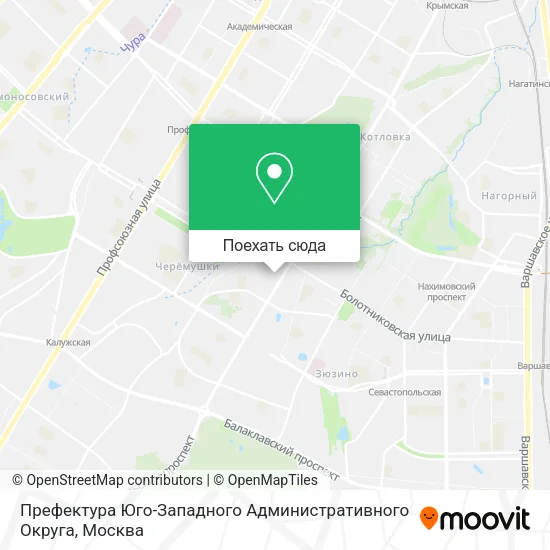 Карта Префектура Юго-Западного Административного Округа