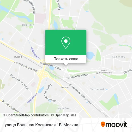 Карта улица Большая Косинская 1Б