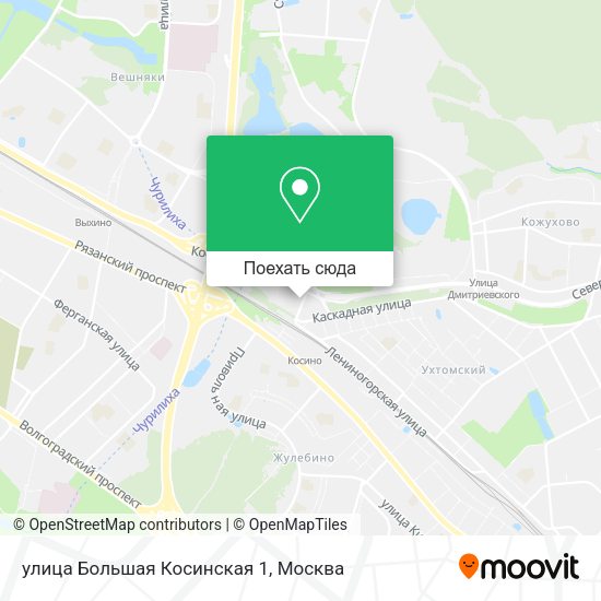 Карта улица Большая Косинская 1
