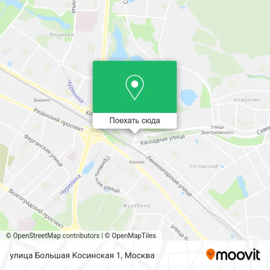 Карта улица Большая Косинская 1
