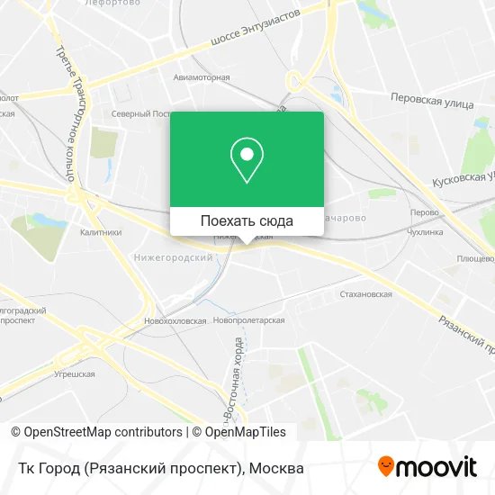 Карта Тк Город (Рязанский проспект)