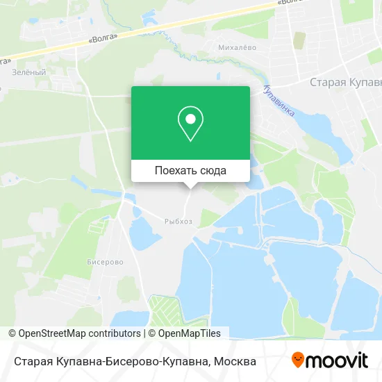 Карта Старая Купавна-Бисерово-Купавна