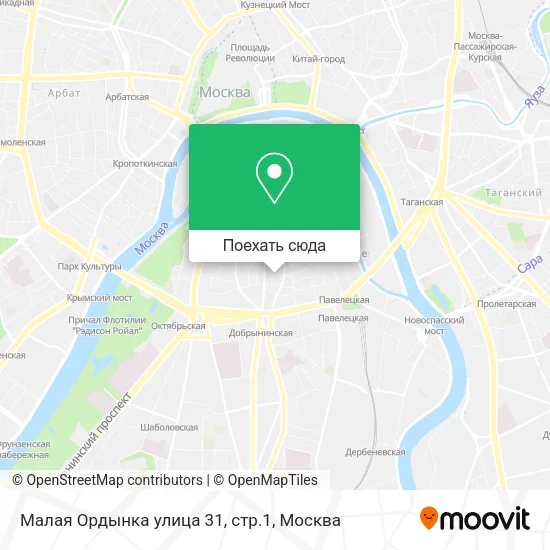 Карта Малая Ордынка улица 31, стр.1