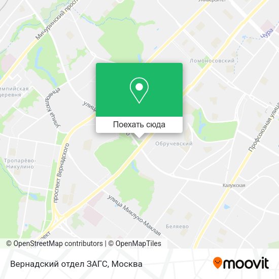 Карта Вернадский отдел ЗАГС
