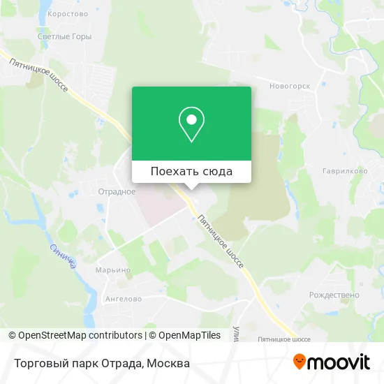 Карта Торговый парк Отрада