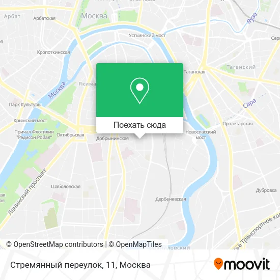 Карта Стремянный переулок, 11