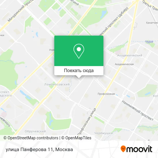 Карта улица Панферова 11