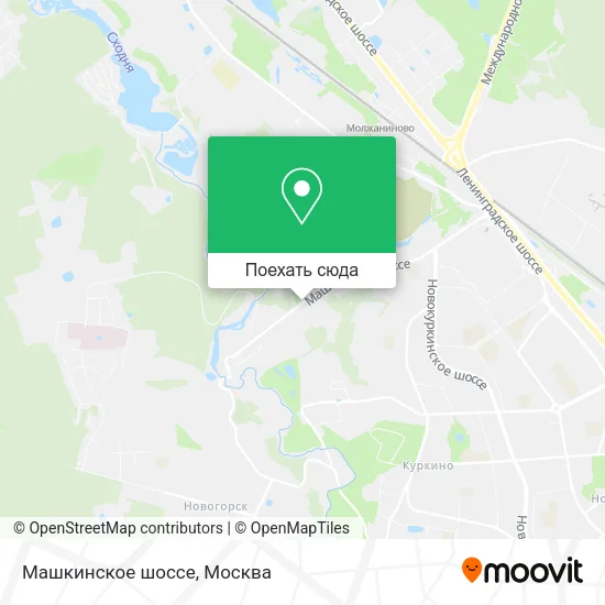 Карта Машкинское шоссе