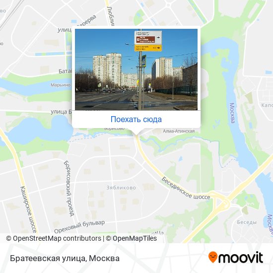 Карта Братеевская улица