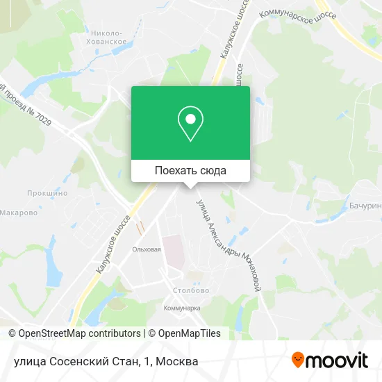 Карта улица Сосенский Стан, 1