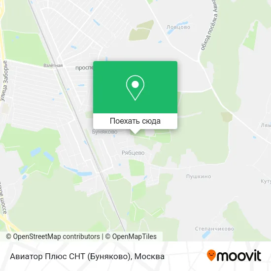 Карта Авиатор Плюс СНТ (Буняково)