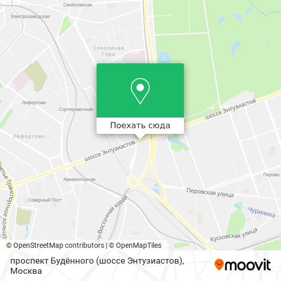 Карта проспект Будённого (шоссе Энтузиастов)