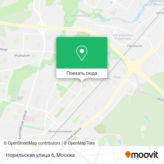 Карта Норильская улица 6