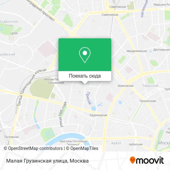 Карта Малая Грузинская улица