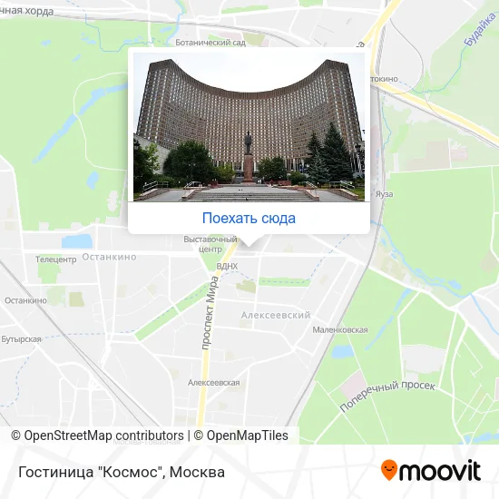 Карта Гостиница "Космос"