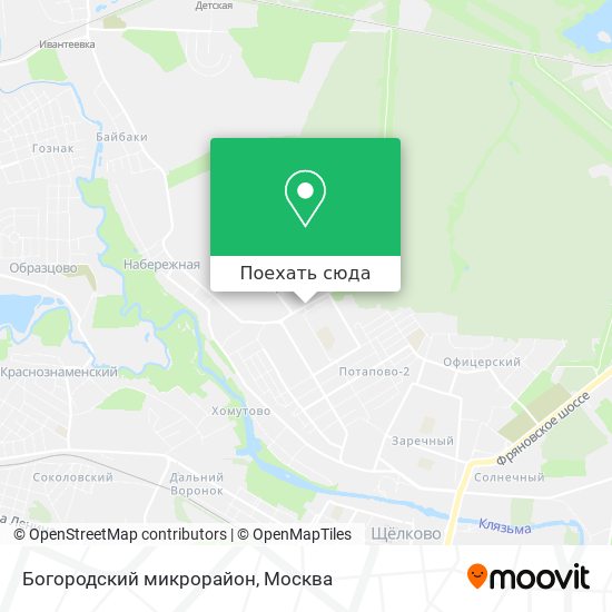 Карта Богородский микрорайон