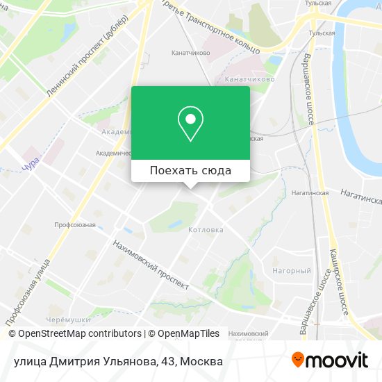 Карта улица Дмитрия Ульянова, 43