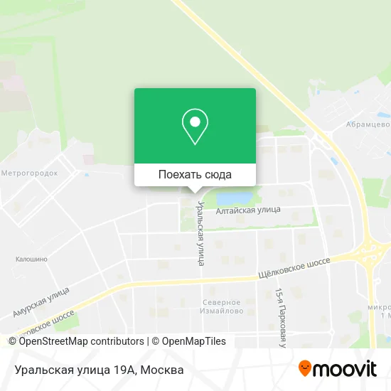 Карта Уральская улица 19А