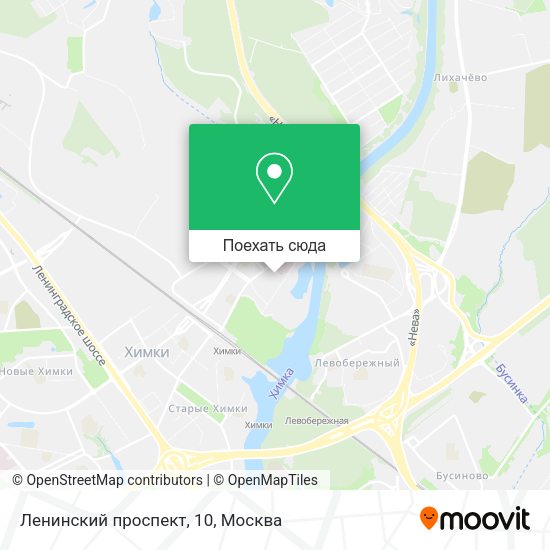 Карта Ленинский проспект, 10