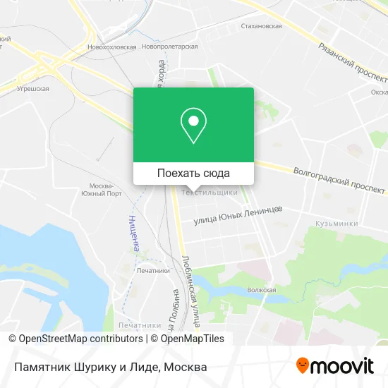 Карта Памятник Шурику и Лиде