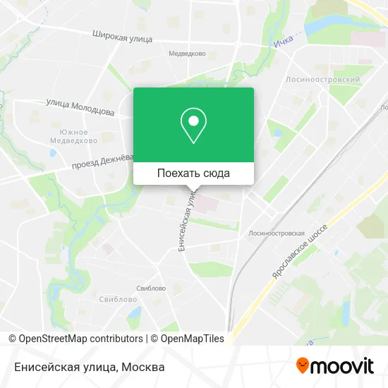 Карта Енисейская улица