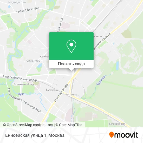 Карта Енисейская улица 1