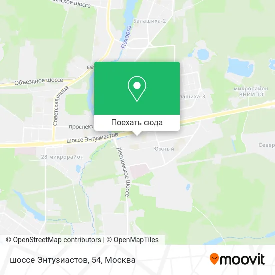 Карта шоссе Энтузиастов, 54
