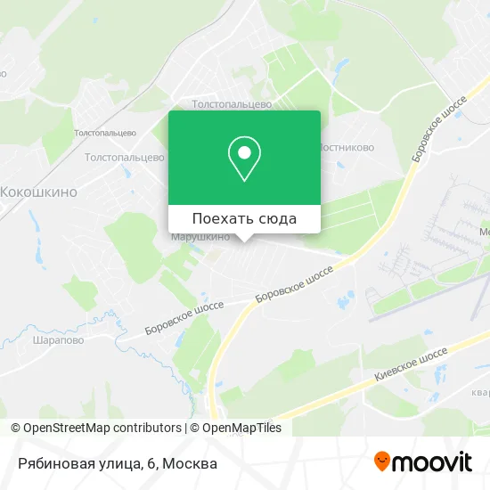 Карта Рябиновая улица, 6