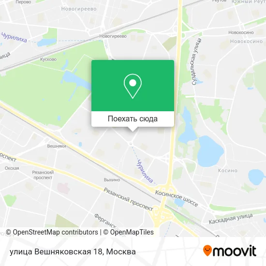 Карта улица Вешняковская 18