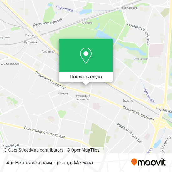 Карта 4-й Вешняковский проезд
