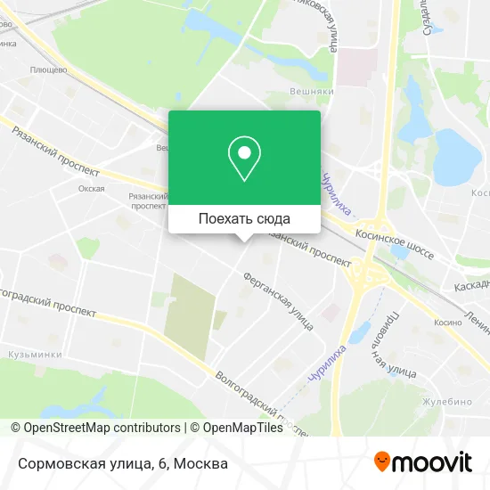 Карта Сормовская улица, 6