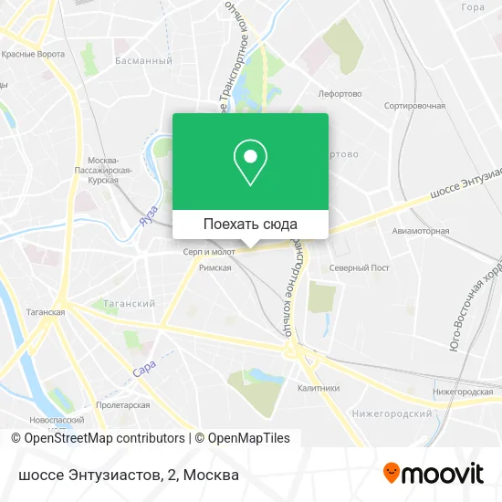 Карта шоссе Энтузиастов, 2