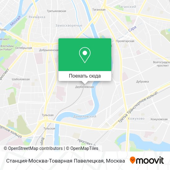 Карта Станция-Москва-Товарная Павелецкая
