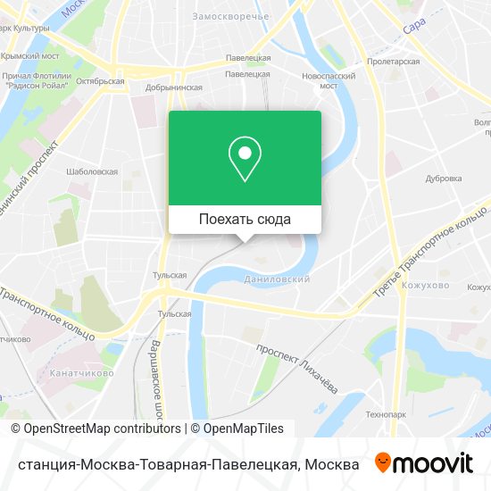 Карта станция-Москва-Товарная-Павелецкая