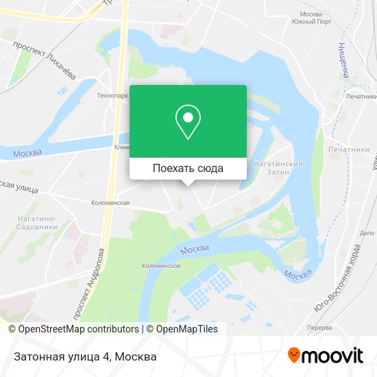 Карта Затонная улица 4