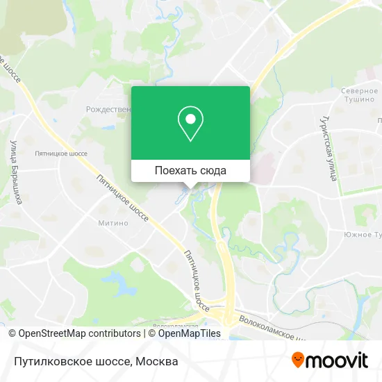 Карта Путилковское шоссе