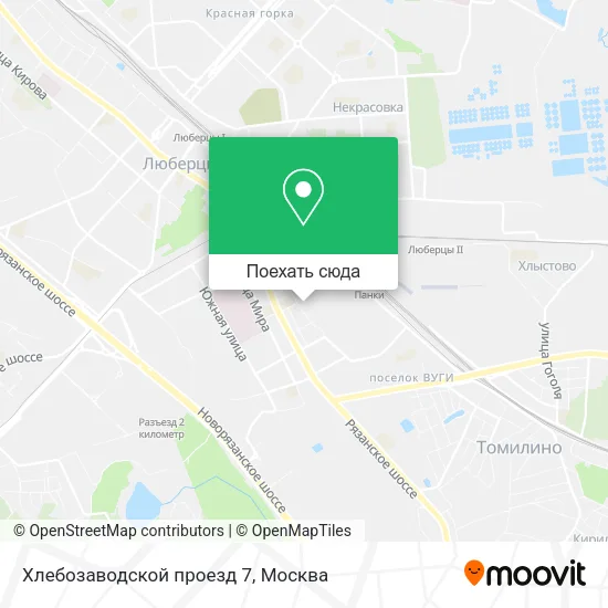 Карта Хлебозаводской проезд 7