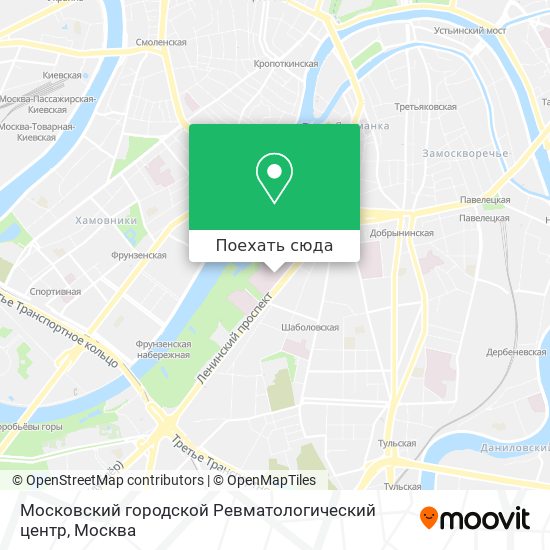 Карта Московский городской Ревматологический центр