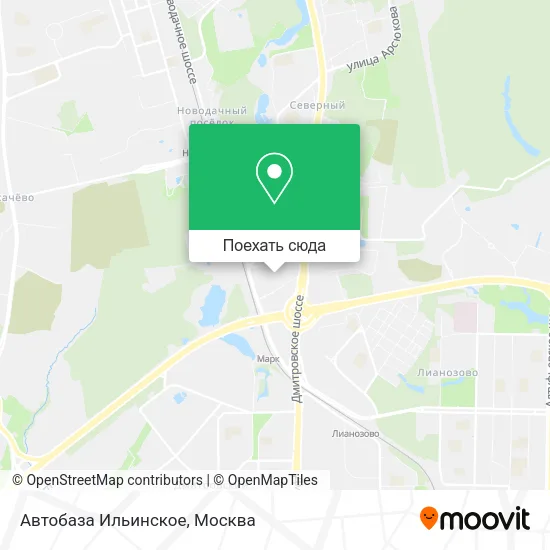 Карта Автобаза Ильинское