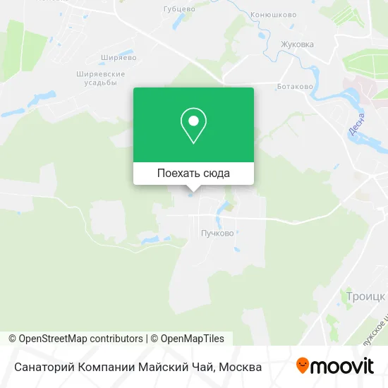 Карта Санаторий Компании Майский Чай