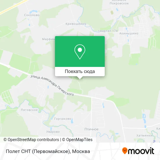 Карта Полет СНТ (Первомайское)