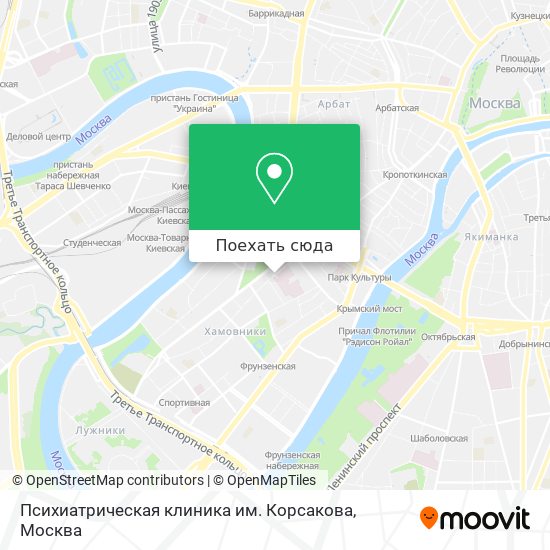 Карта Психиатрическая клиника им. Корсакова