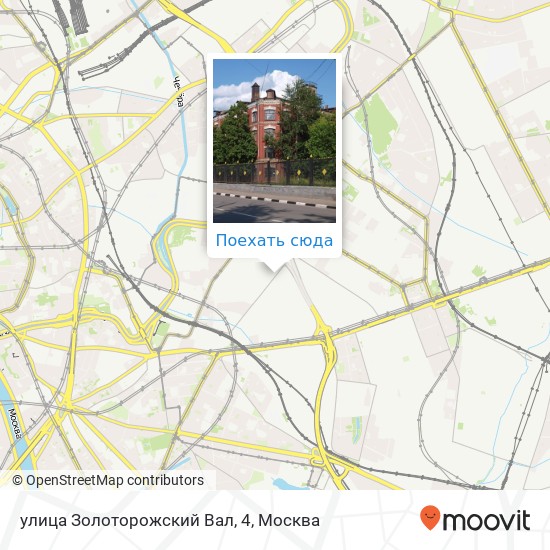 Карта улица Золоторожский Вал, 4