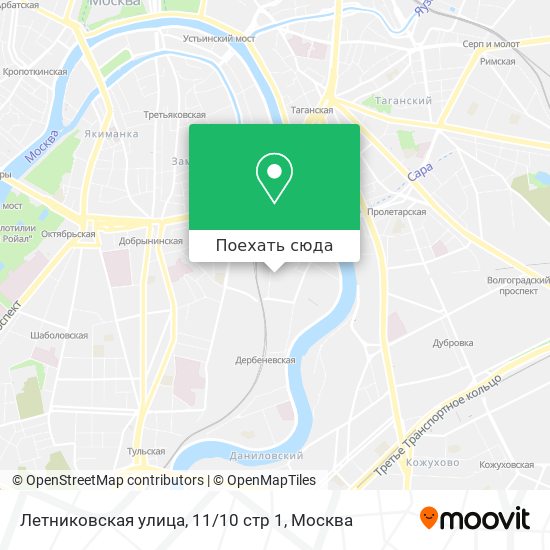 Карта Летниковская улица, 11 / 10 стр 1