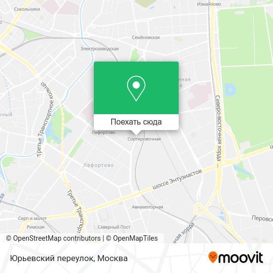 Карта Юрьевский переулок