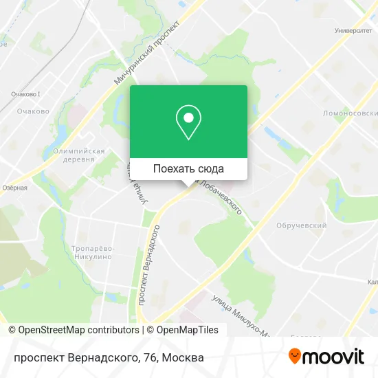 Карта проспект Вернадского, 76