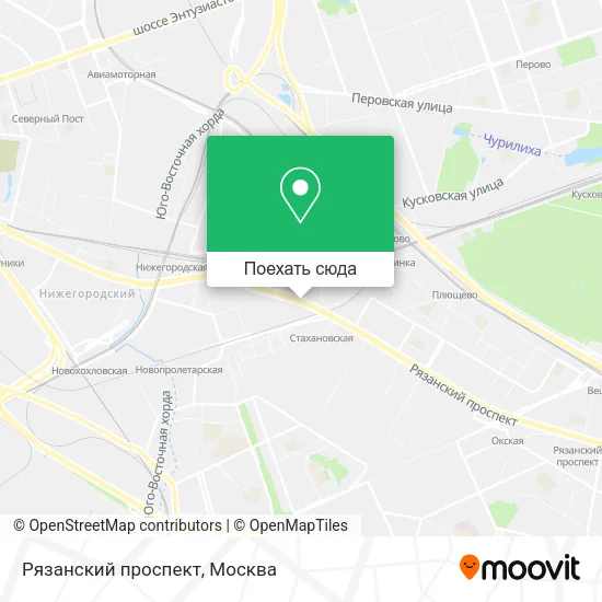 Карта Рязанский проспект